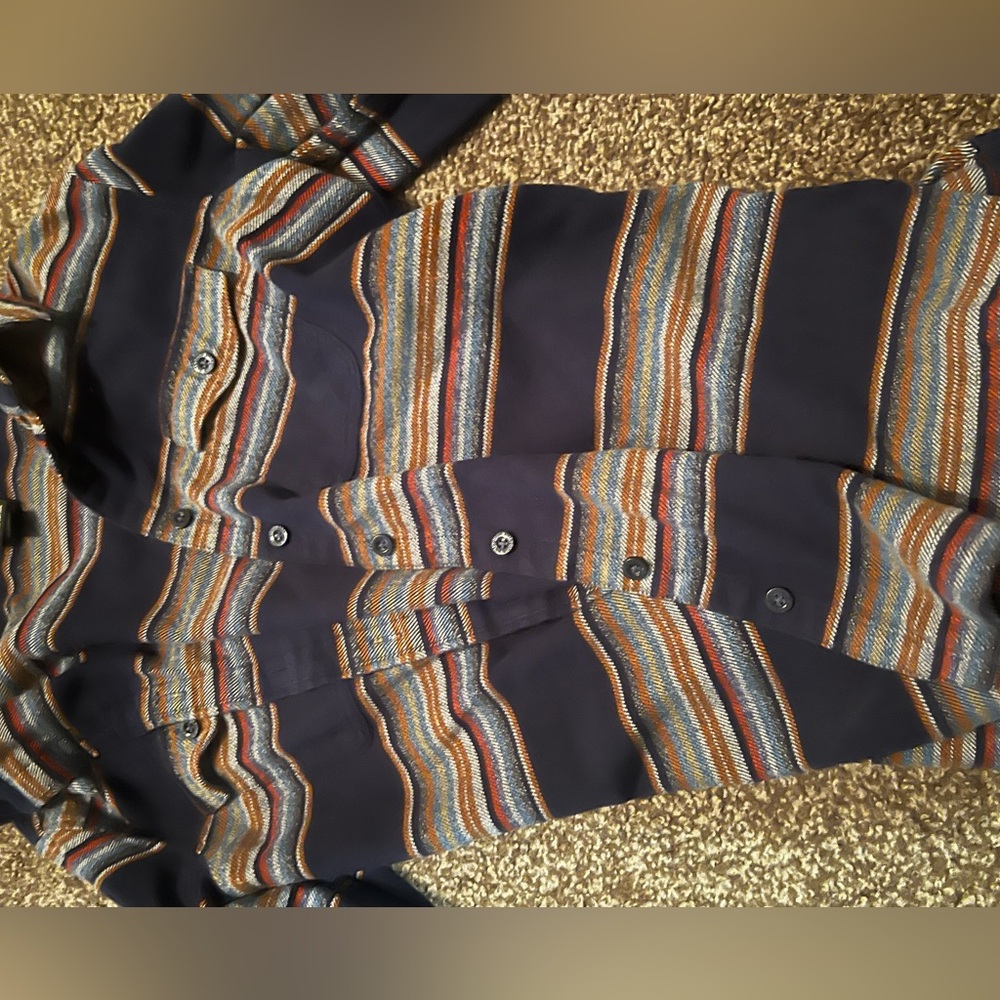 Patagonia striped women’s flannel button down